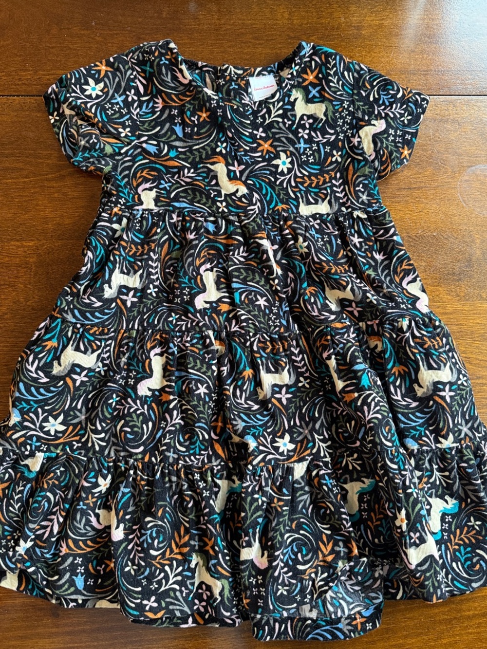 Hanna Andersson Twirl Power Corduroy Unicorn Dress